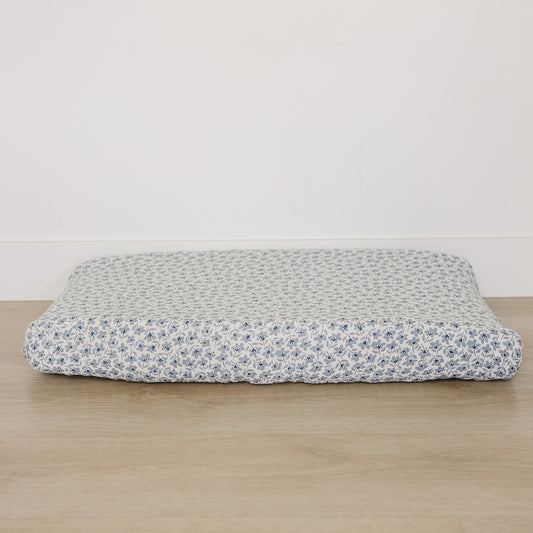 Blue Blossom Muslin Changing Pad Cover