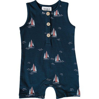 Sailboat Short Romper