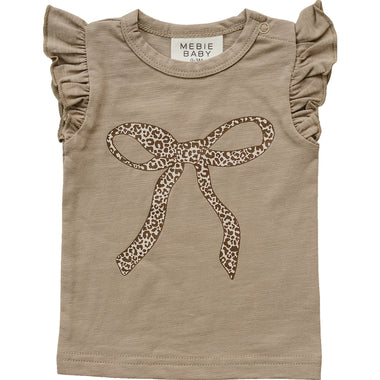 Cheetah Bow Ruffle Tee