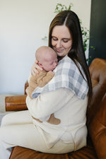 Coastal Plaid Muslin Burp Cloth