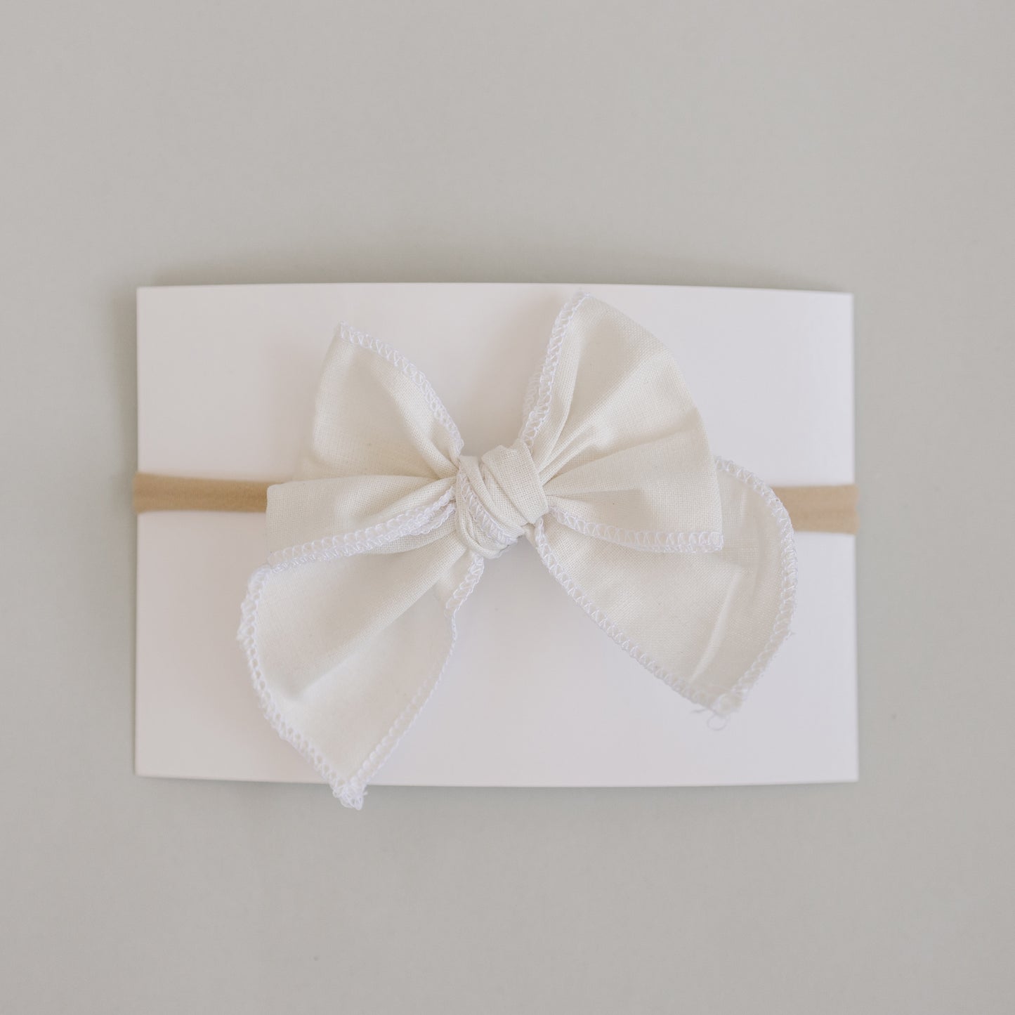 Cream Hair Bow