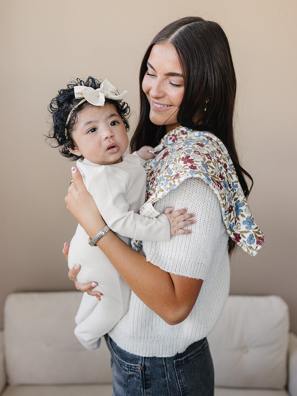 Desert Floral Fleece Burp Cloth