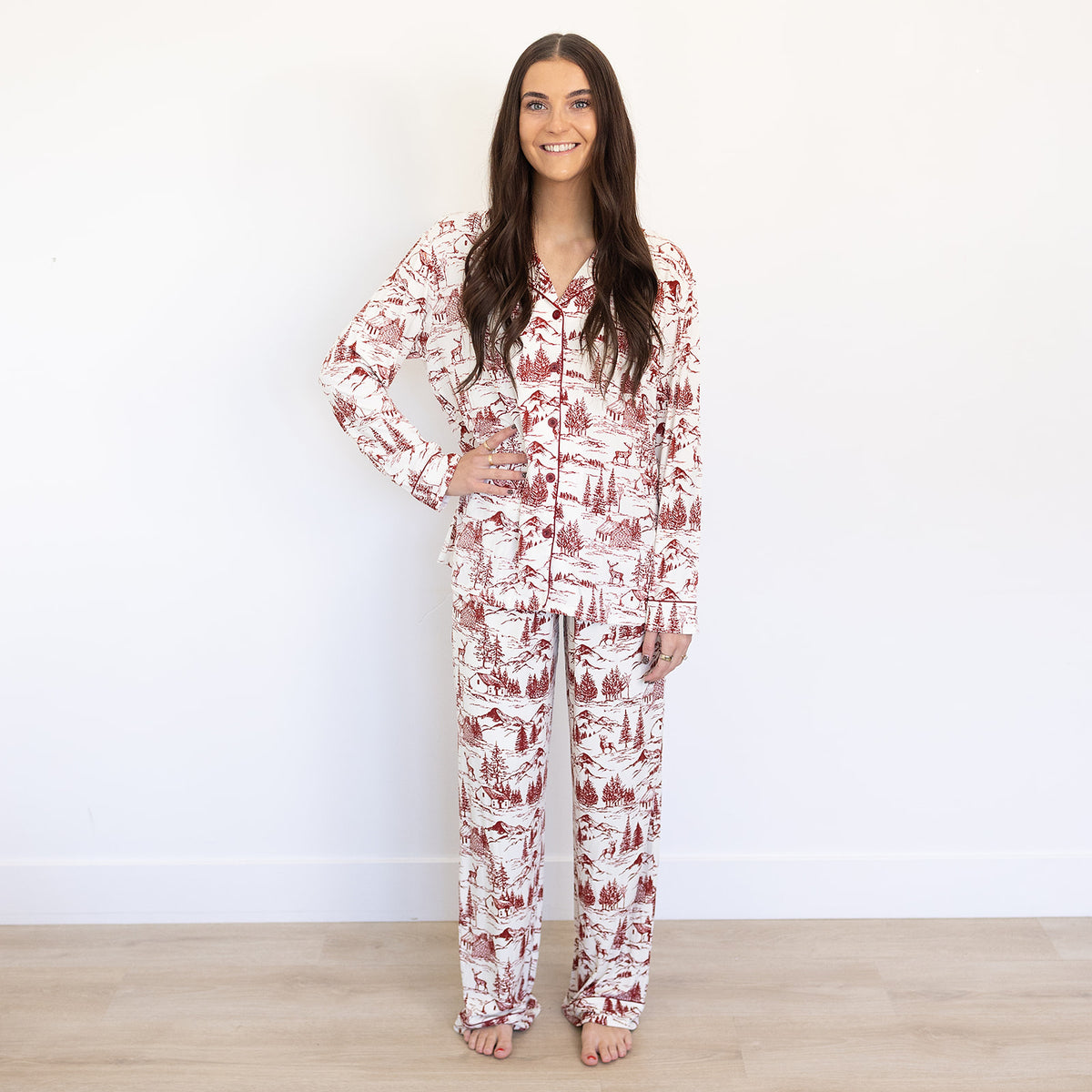 Adult Holiday Toile Lounge Set