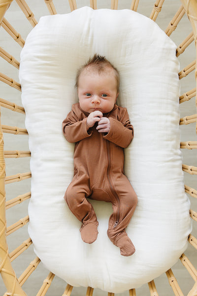 Mebie Baby Rust Bamboo Zipper Gender Neutral