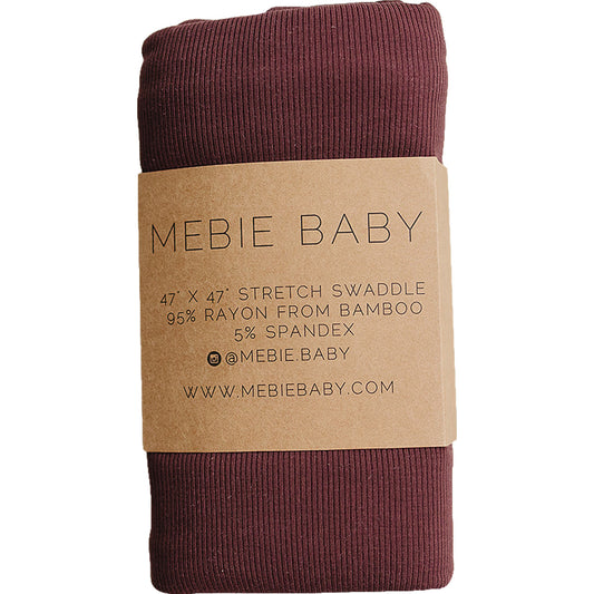 Deep Violet Ribbed Bamboo Stretch Swaddle