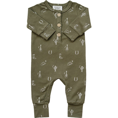Nashville Long Sleeve Button Romper