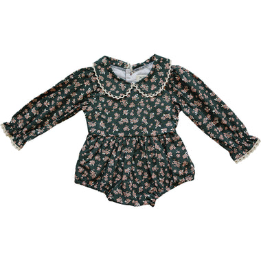 Olive Bloom Bubble Romper