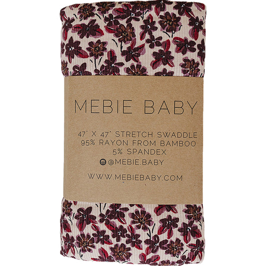 Antique Floral Ribbed Bamboo Stretch Swaddle
