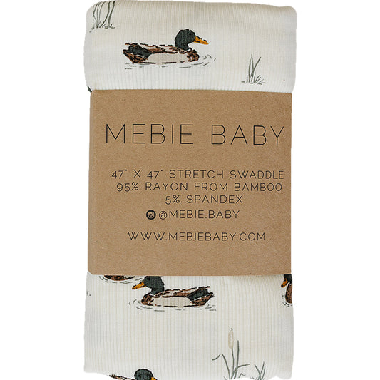 Ducks Ribbed Bamboo Stretch Swaddle
