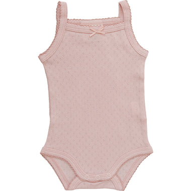 Pink Bow Pointelle Tank Bodysuit