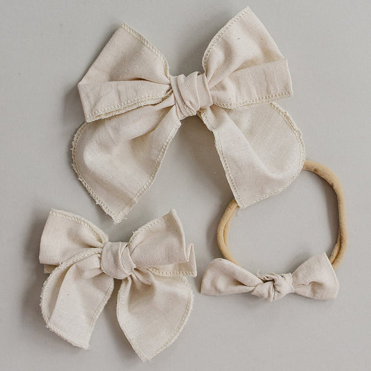 Tan Hair Bow