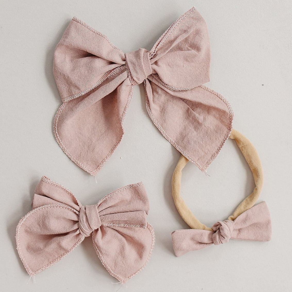 Dusty Rose Hair Bow
