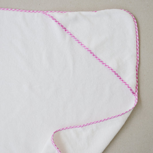 Pink Gingham Hooded Towel