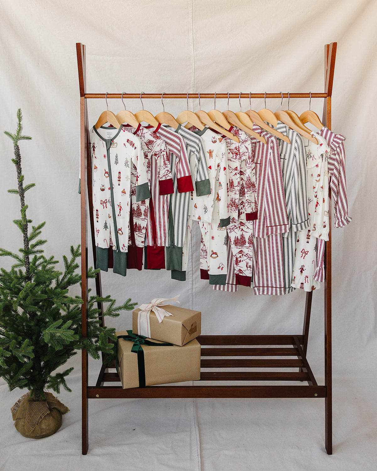 Red Stripe Bamboo Cozy Gown
