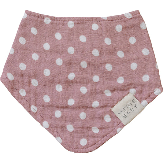 Pink Polka Dot Classic Muslin Bib