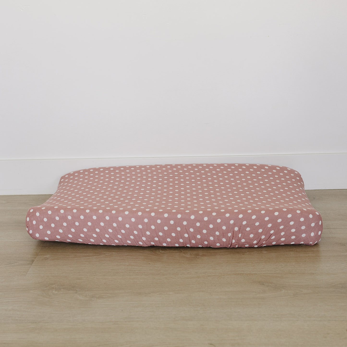 Pink Polka Dot Muslin Changing Pad Cover