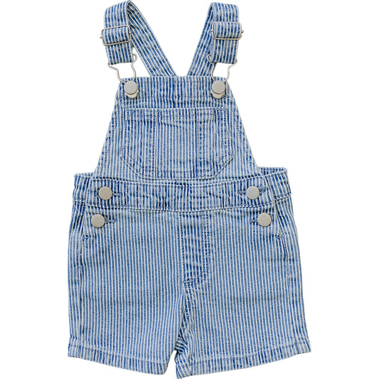 Stripe Short Overalls