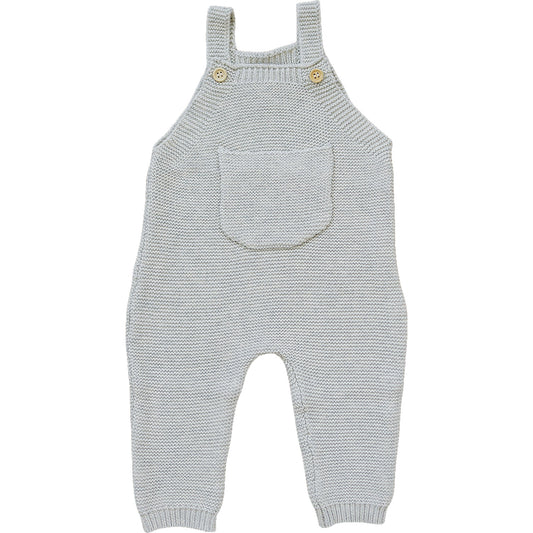Grey Knit Overalls