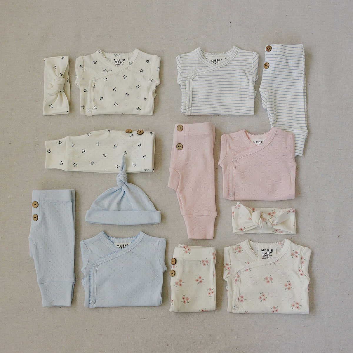 Pink Pointelle Layette Set