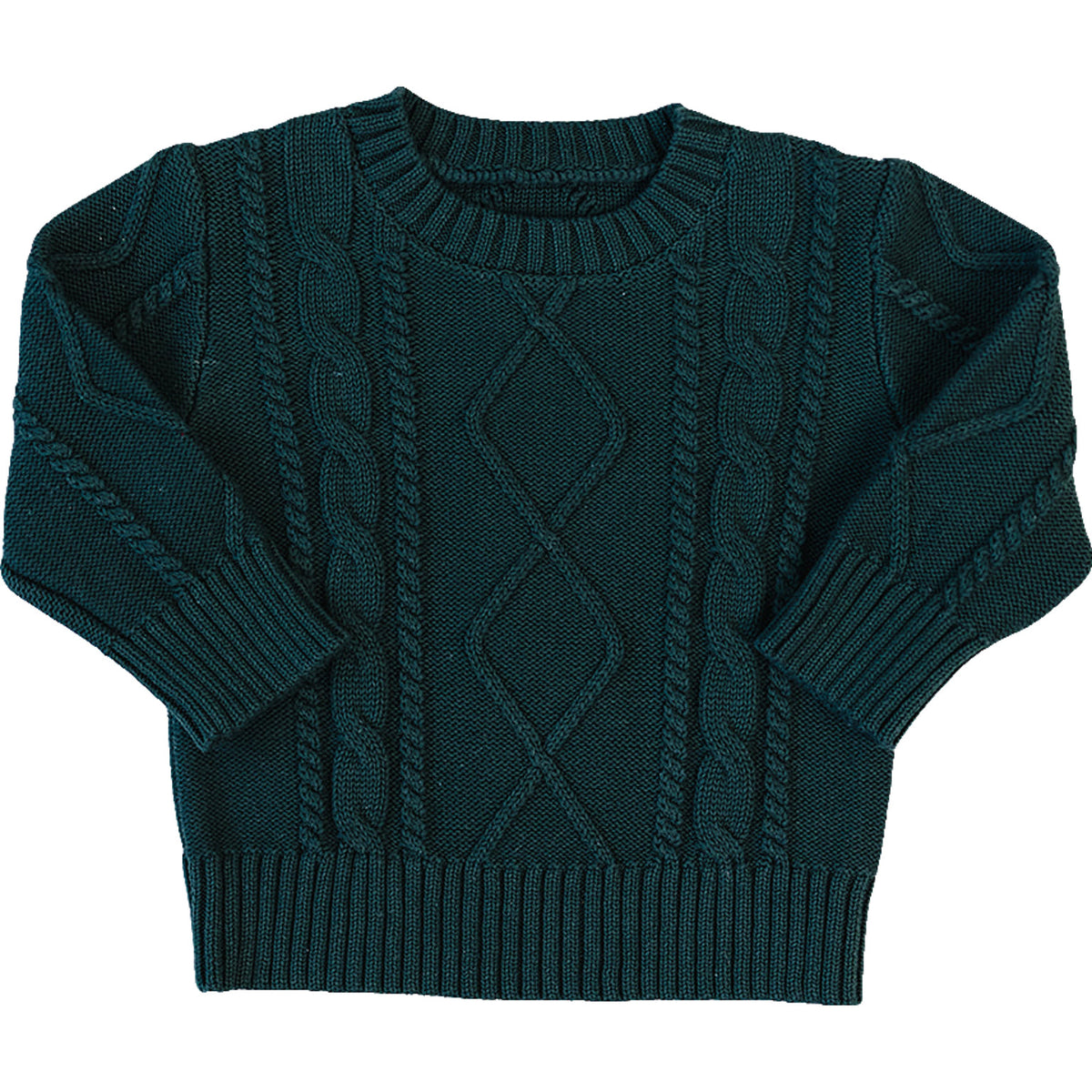 Green Cable Knit Sweater