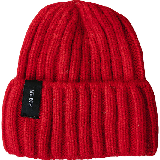 Red Chunky Knit Beanie
