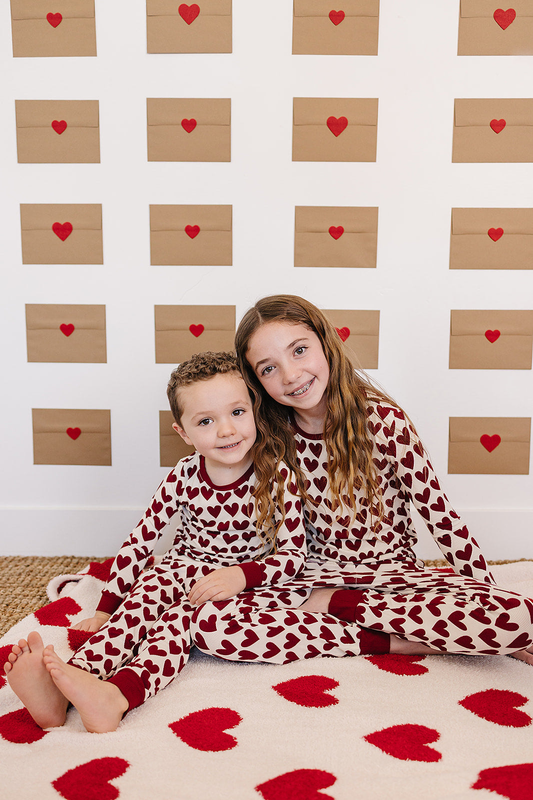 Hearts Ribbed Bamboo Cozy Set