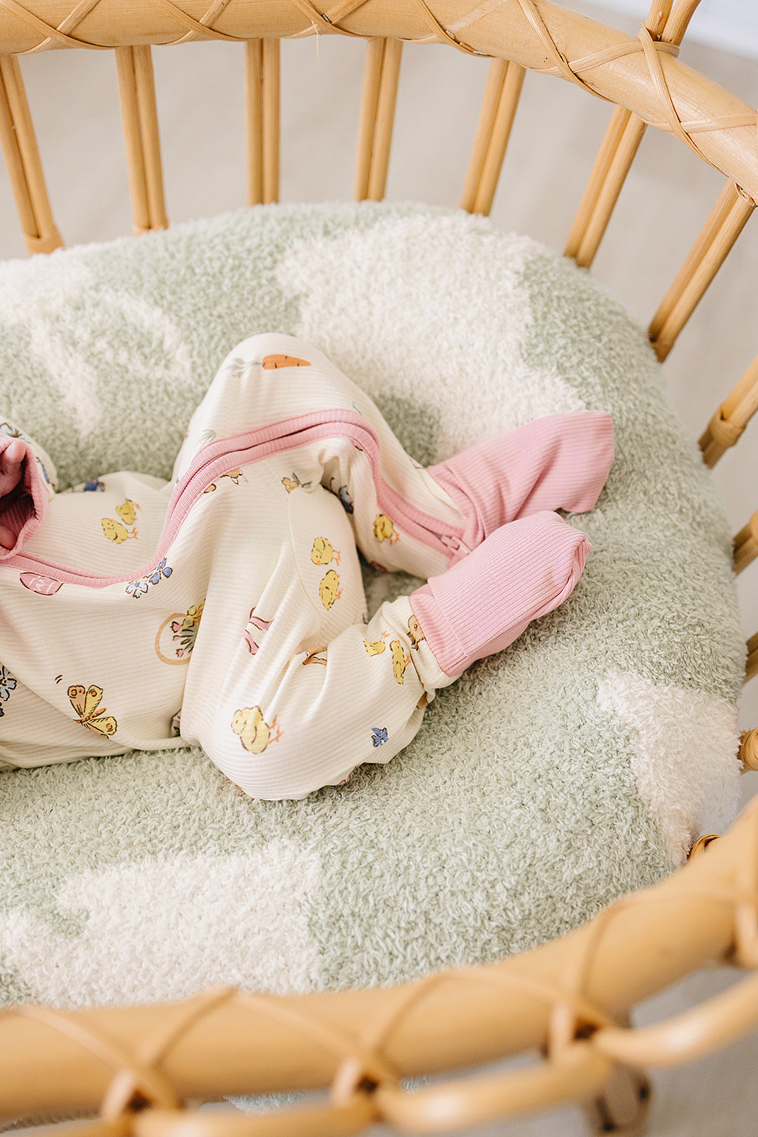 Mebie Baby Dark Green Daisy Bamboo Zipper