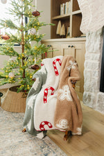Candy Cane Plush Blanket