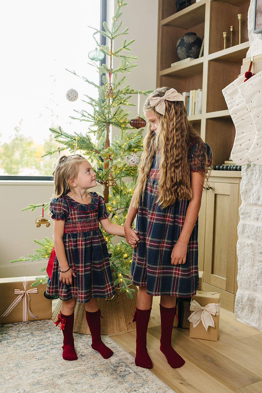 smocked dresses for christmas Christmas Plaid Smocked Dress 0-3