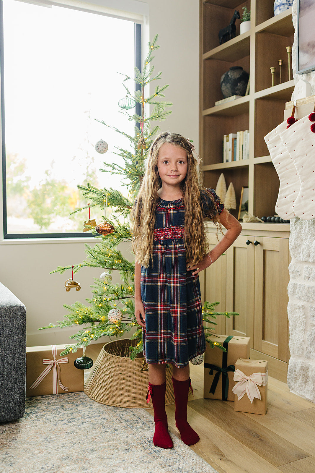 Christmas Plaid Smocked Dress 0-3 Christmas Plaid Smocked Dress 0-3
