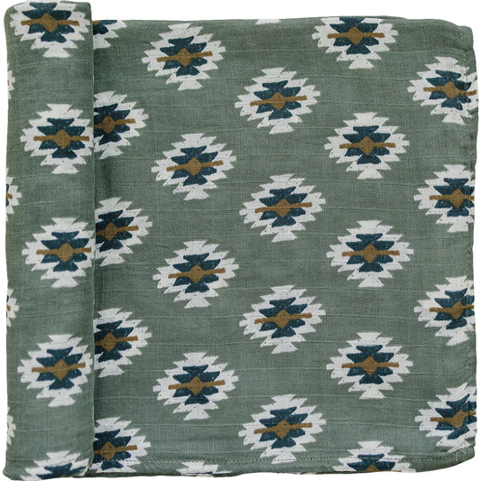 Southwest Aztec Muslin Swaddle Blanket