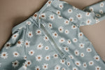 Light Green Daisy Long Sleeve One-Piece