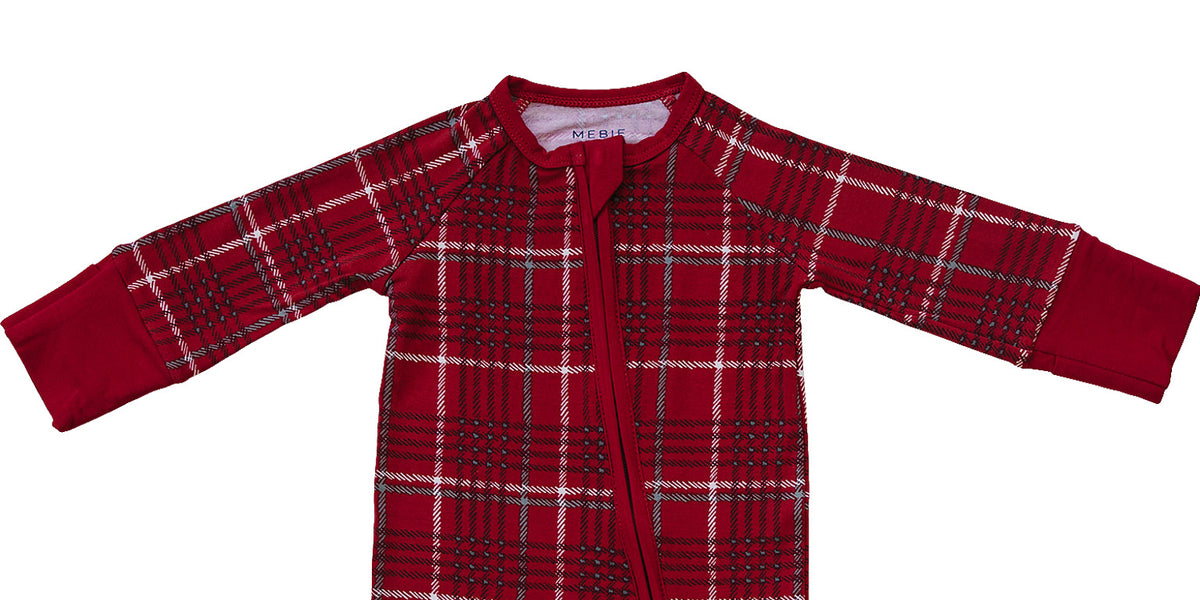 Mebie Baby Red Plaid Bamboo Zipper – Matching Family Holiday