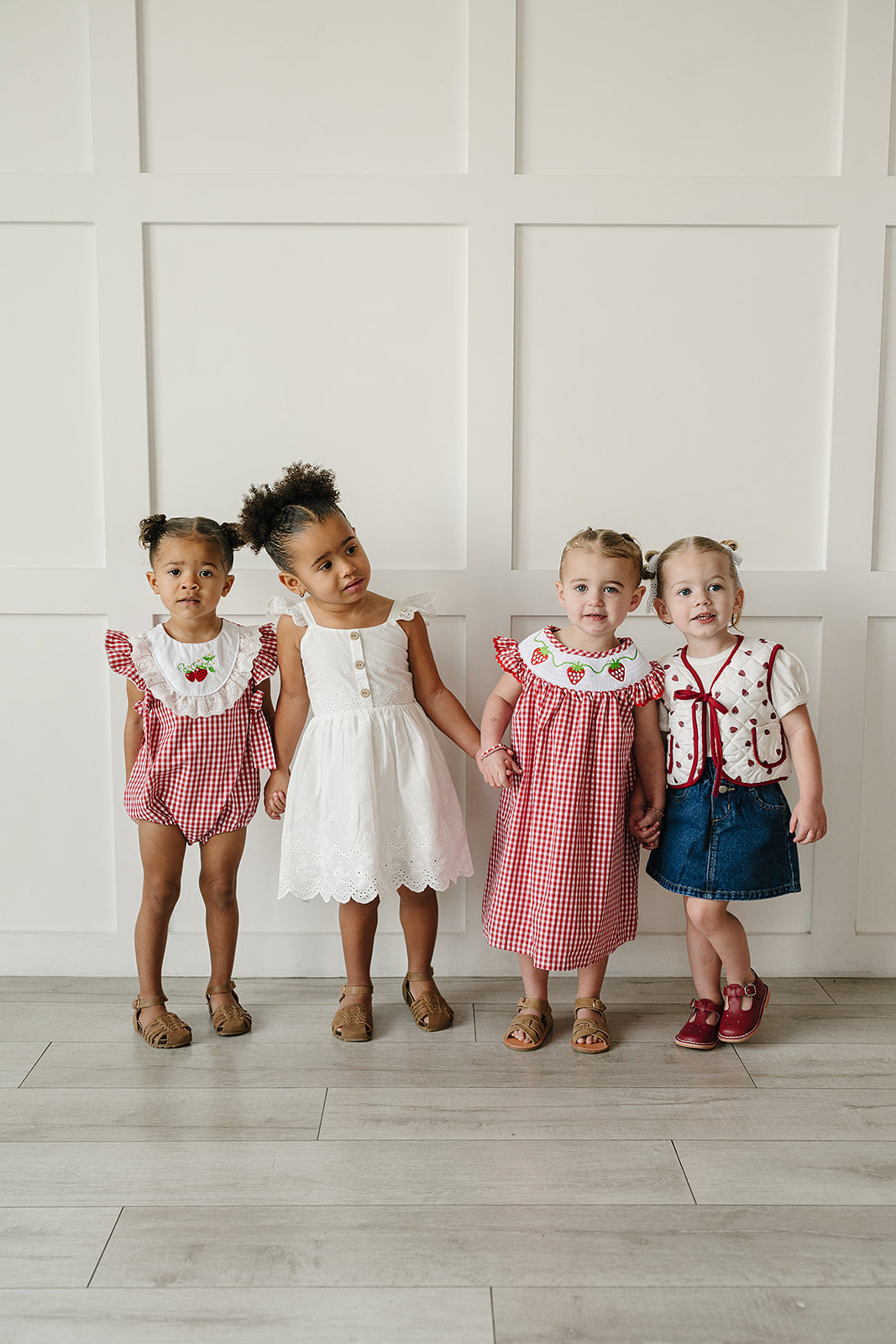 Gingham Strawberry Dress – Mebie Baby