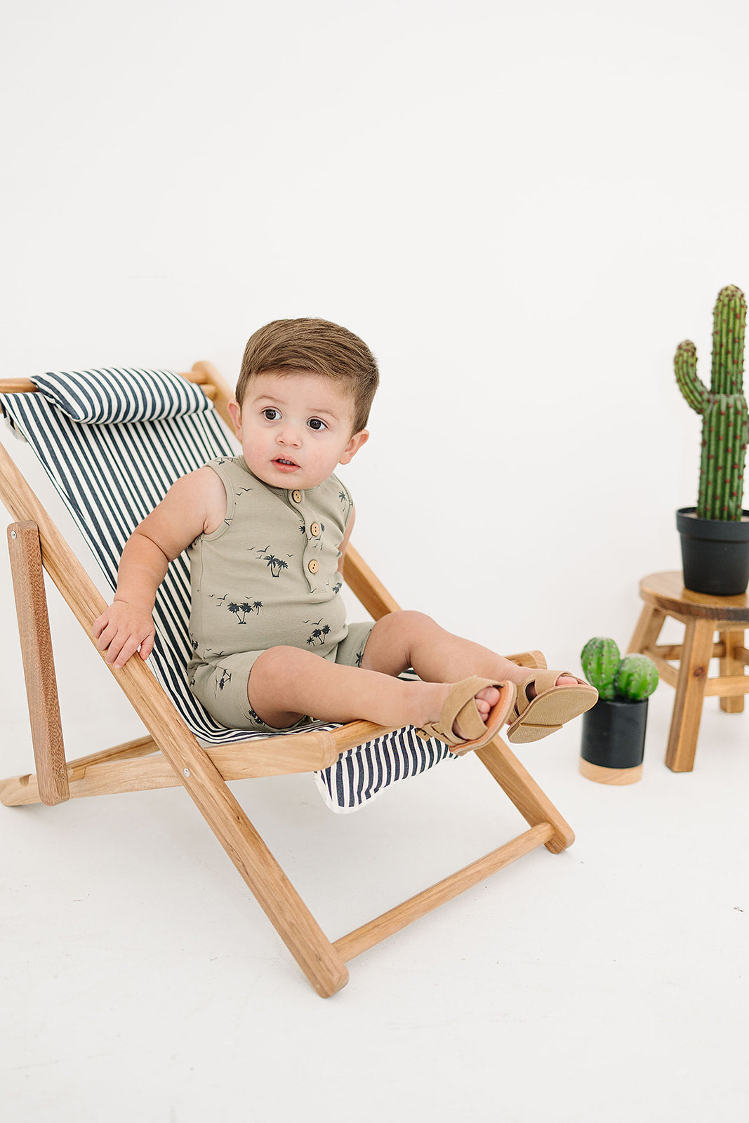 Palm Tree Short Romper