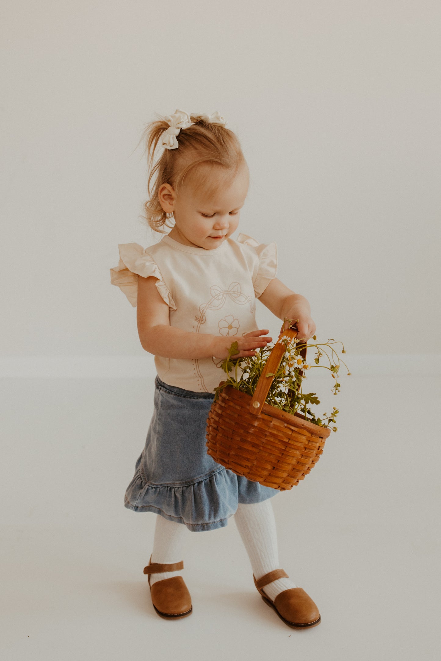 Floral Framed Ruffle Tee