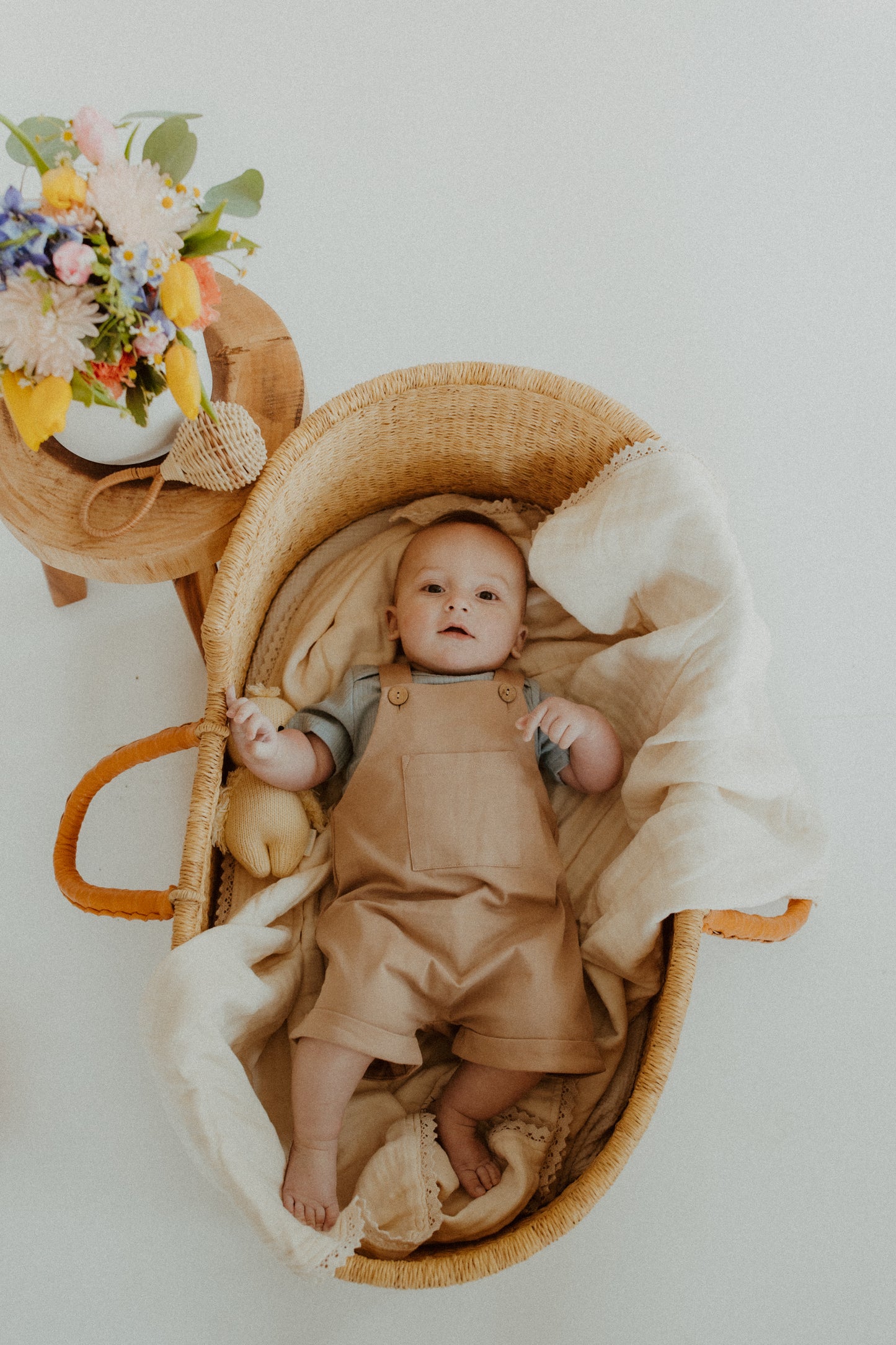 Dusty Blue Cotton Ribbed Bodysuit