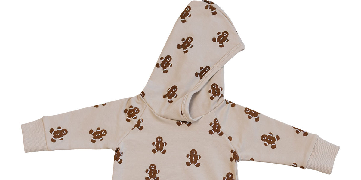 Gingerbread Hooded French Terry Set – Mebie Baby