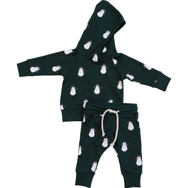 Snowman Hooded French Terry Set