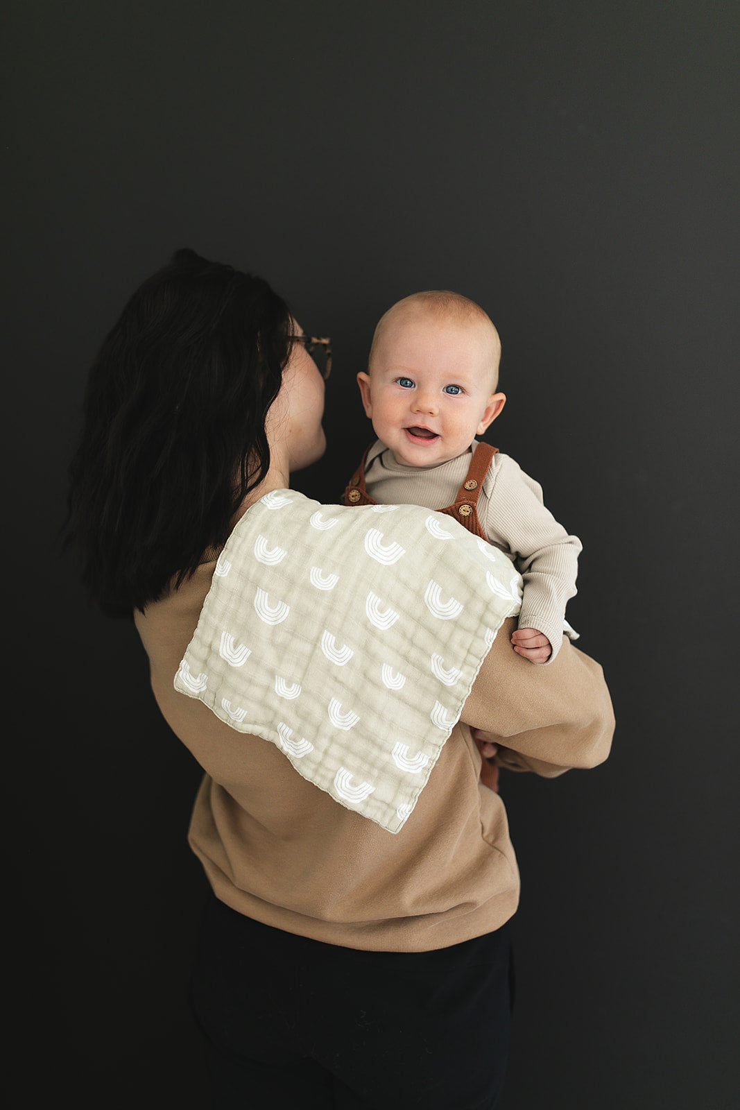 Sand Rainbow Muslin Burp Cloth