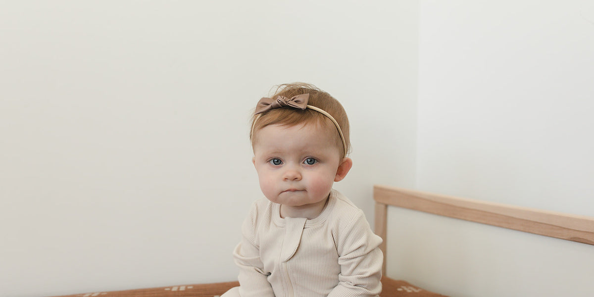 Mebie Baby Vanilla Organic Cotton Ribbed Zipper