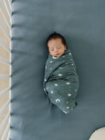 Mebie Baby Gender Neutral Infant Muslin Swaddle its 100% cotton.