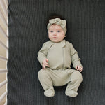 Sage Organic Cotton Ribbed Zipper