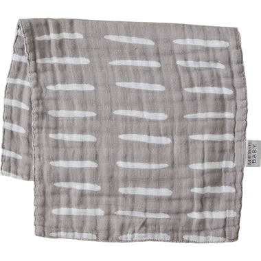 Grey Dash Muslin Burp Cloth