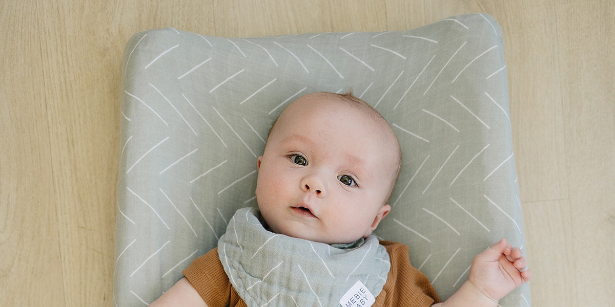 Mebie Baby Desert Sage Muslin Changing Pad Cover
