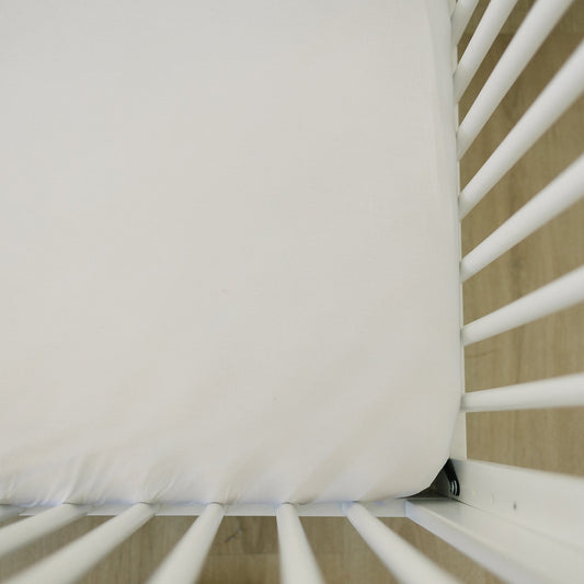 White Bamboo Stretch Crib Sheet