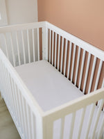 White Bamboo Stretch Crib Sheet