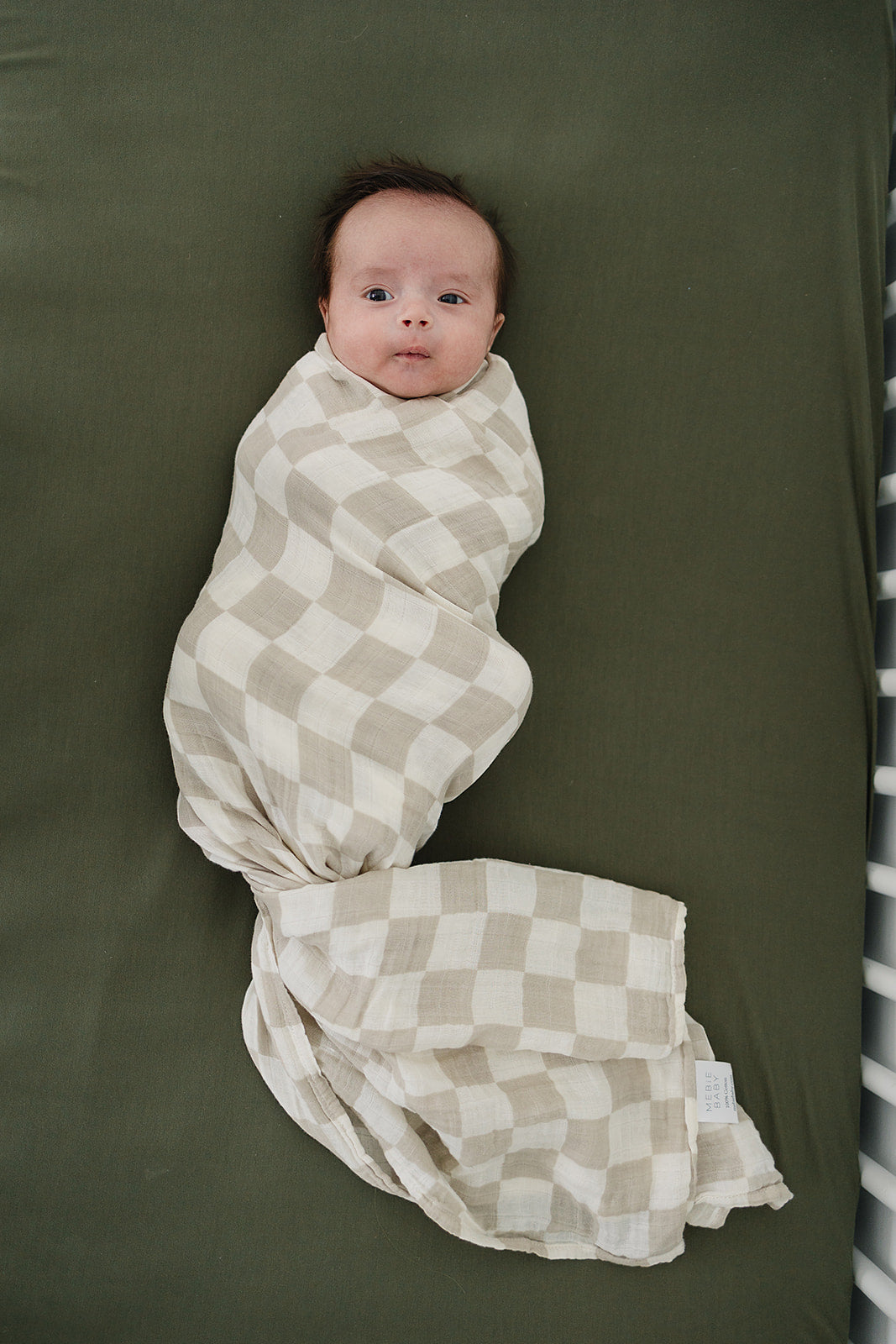 Baby Girl Blankets Mebie Baby Desert Sage Muslin Swaddle, Modern