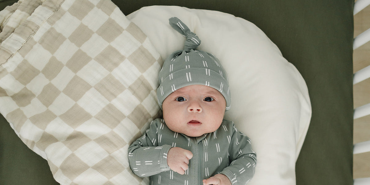 Mebie Baby Taupe Checkered Muslin Quilt