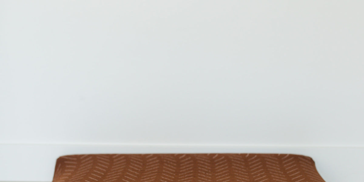 Mebie Baby Rust Mudcloth Changing Pad Cover